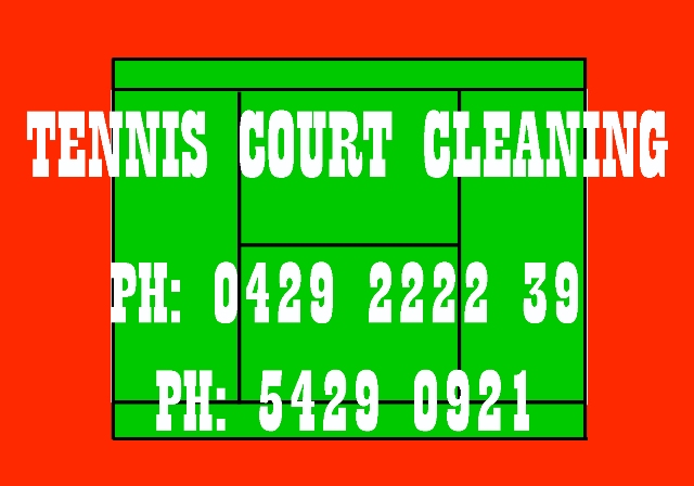 Tennis court cleaning